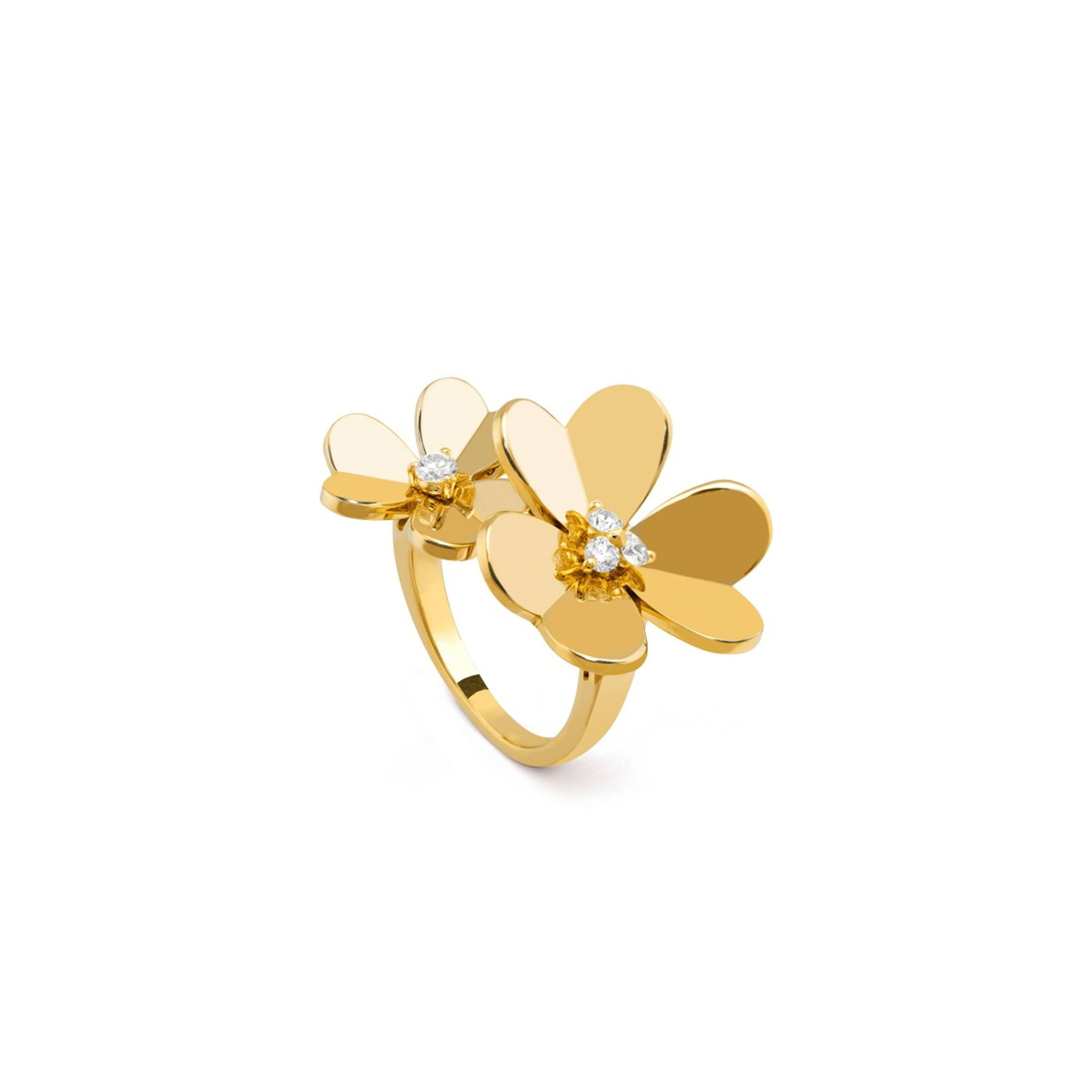 VAN CLEEF ARPELS FRIVOLE BETWEEN THE FINGER RING - YELLOW GOLD, DIAMOND  VCARB67600